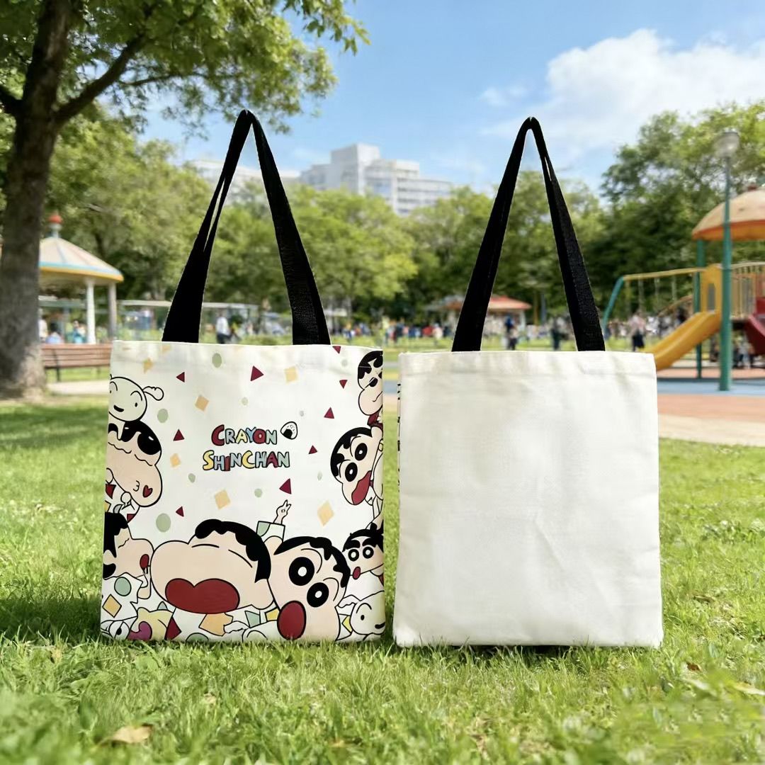Shoulder Bag Slouchy - 2026 새로운 크레용 신짱 캔버스 토트