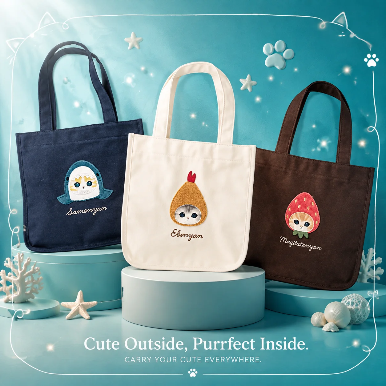 Shoulder Bag Slouchy - 일본 모후산드 스타일의 새로운 귀여운 상어
