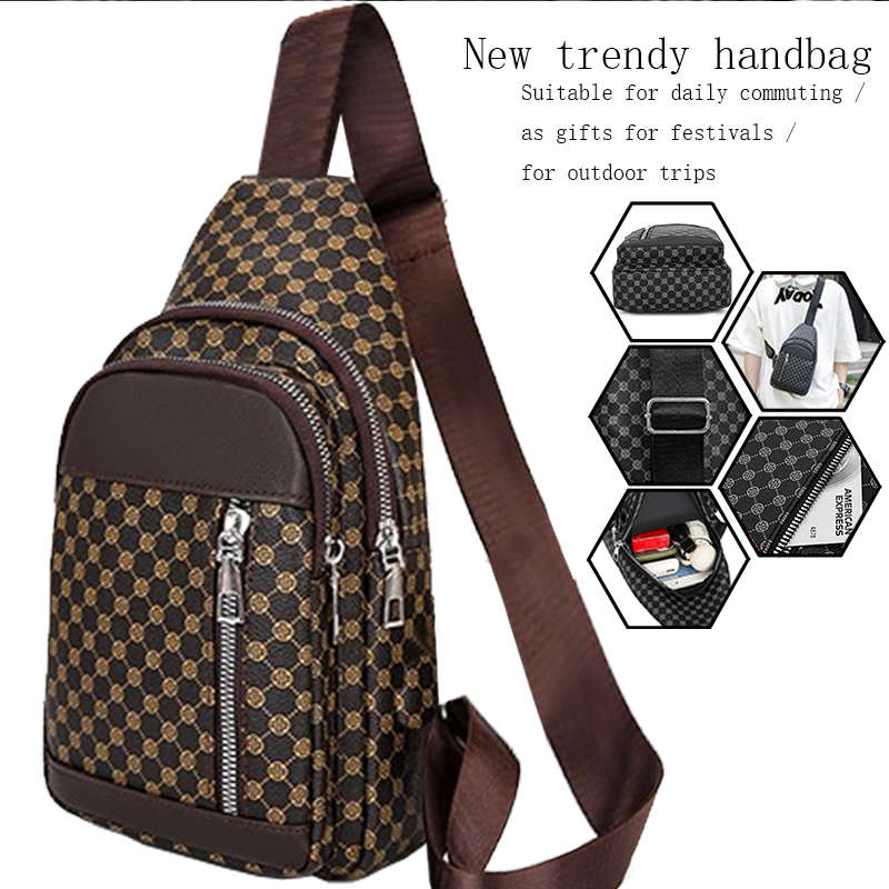 Shoulder Bag Slouchy - 패치워크 도트 디자인의 중성 스타일 기능성