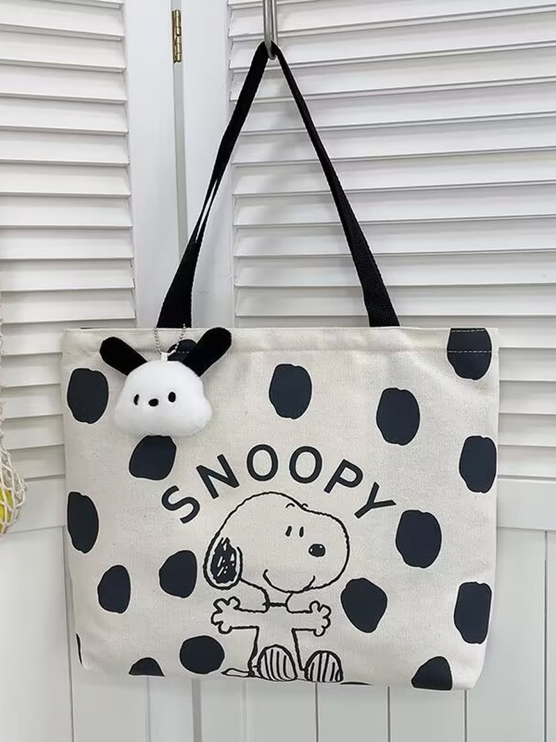 여성용 만화 스누피 캔버스 숄더백 대용량 토트백 학생용 - Shoulder Bag Slouchy 리뷰 및 가격