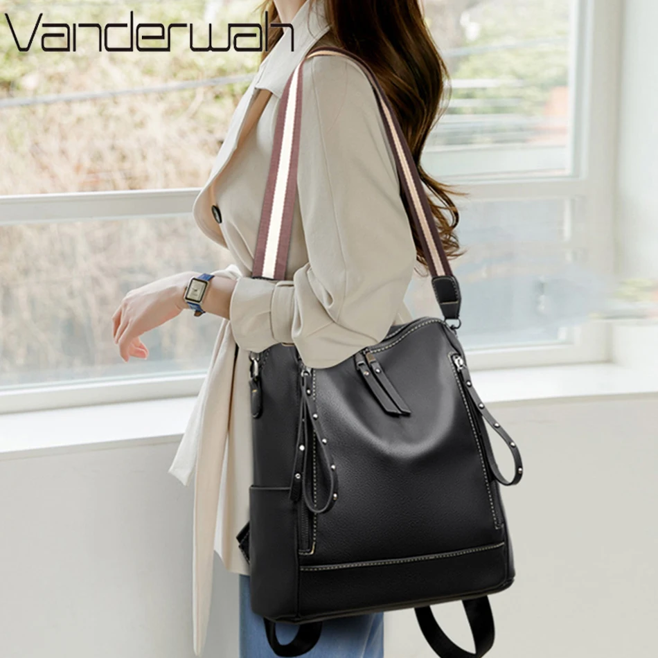 브랜드 럭셔리 배낭 부드러운 가죽 방수 배낭, 프레피  - Luxury Bags For Women Brands 리뷰 및 가격