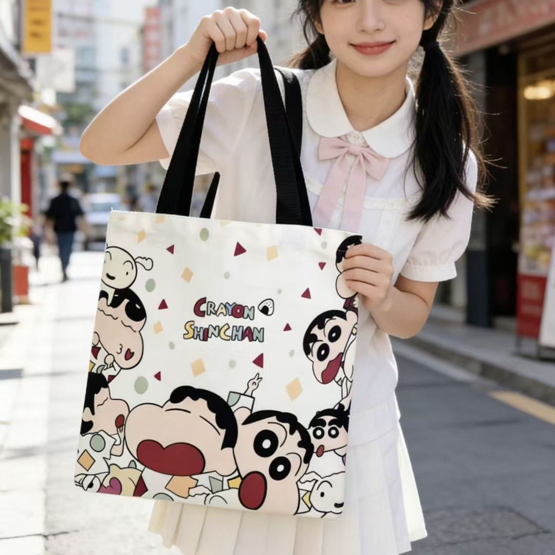 2026 새로운 크레용 신짱 캔버스 토트 백 대용량 여 - Shoulder Bag Slouchy 리뷰 및 가격