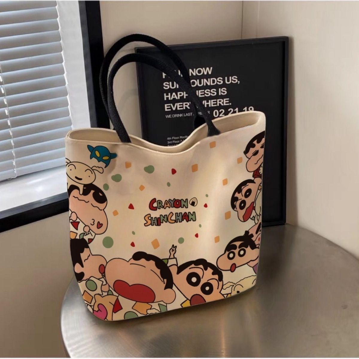 2026 새로운 크레용 신짱 캔버스 토트 백 대용량 여 - Shoulder Bag Slouchy 리뷰 및 가격