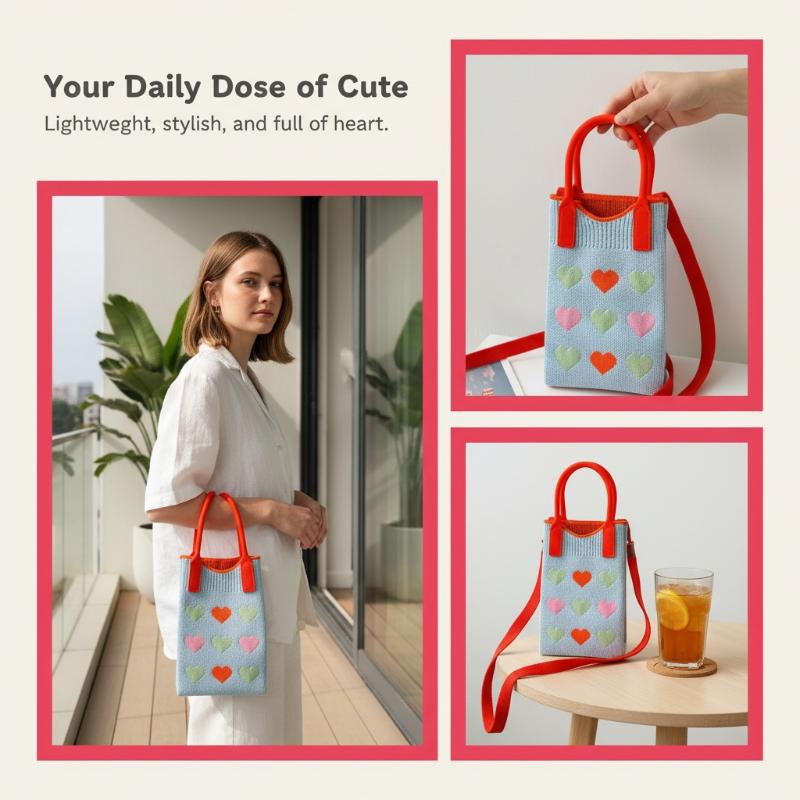여자를위한 패션 니트 미니 숄더 백 여자 귀여운 작은  - Shoulder Bag Slouchy 리뷰 및 가격