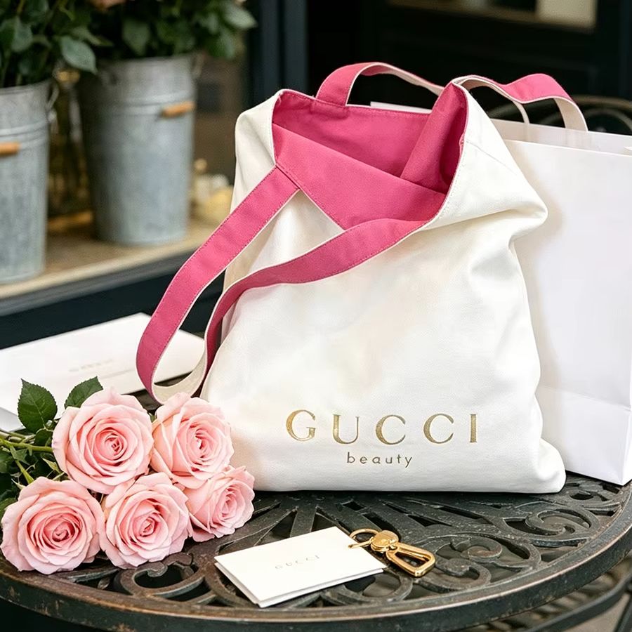 구찌 여성 캔버스 토트백 양면 디자인 로즈 핑크 화이트 - Shoulder Bag Slouchy 리뷰 및 가격